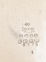 Antik angol EPNS (Electro Plated Nickel Silver) teáskanna. Jelzett, kopással, 27x15 cm