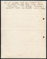 1952 London, Cs. Szabó László (1905-1984) Kossuth-díjas magyar író, esszéíró, kritikus gépelt levele...