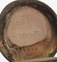 Ezüst (Ag) női zsebóra, üveg lejár, szerkezet működik d: 28 mm