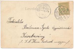 1903 Nagyvárad, Oradea; Kis híd a Szent László templommal. Csathó Gábor és társa kiadása / bridge an...