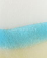 Murano hengerváza, többszínű anyagában színezéssel, alján gravírozott felirattal, hibátlan, d: 13 cm...