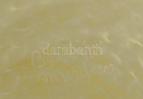 Murano hengerváza, többszínű anyagában színezéssel, alján gravírozott felirattal, hibátlan, d: 13 cm...