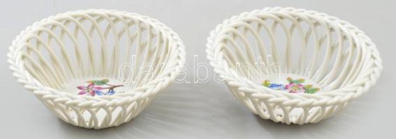 Herendi 2 darab VBO mintás kosár, jelzett, hibátlan, d: 11 cm