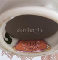 Balerina, Royal Dux címkével. Sérüléssel, m: 7,5 cm