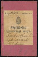 1898 Népfölkelési igazolvány magyar román nyelven őrvezető részére