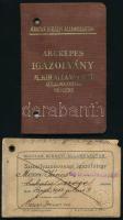 cca 1910 2 db arcképes vasúti igazolvány