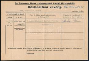 1945 (3. díjszabás) Távolsági levél 10P bérmentesítéssel, "KUSTÁNSZEG" postaügynökségi bél...