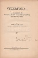 Marencich Ottó:  Vezérfonal a szálloda- és vendéglőüzem megszervezéséhez és vezetéséhez.  Budapest, 1927. Szerző (Korvin Testvérek grafikai intézete). 175 + [1] p. Első kiadás.  Marencich Ottó (1875-1964) szállodaigazgató, szakíró. Svájci tanulmányok után Nyugat-Európa és a Mediterráneum számos szállodájában dolgozott, ázsiai, amerikai szakmai körutakat is tett. Itthon a Hungaria Szálló, a Duna-Palota szálloda vezérigazgatója volt, kormányfőtanácsos, valamint a szakma lapjának kiadója. Alapos szakmunkája a szállodaüzem korabeli feladatainak teljességét tekinti át, a szállodaépületek urbanisztikai, építészeti és belsőépítészeti megfontolásaitól az üzemszervezés apró részletein át a személyzet feladatkörének taglalásáig, a konyhaüzem, a kávéházi üzem, a mosoda, a takarítás, a szellőzés, az elszámolás, a hirdetés és a költségvetés rendszeréig. Oldalszámozáson belül néhány egész oldalas alaprajzzal, felvétellel illusztrálva. Az első nyomtatott oldalon és a címoldalon régi tulajdonosi bejegyzés. Példányunk fűzése laza, a fedőborítók elváltak a könyvtesttől.  Poss.: Szabó Imre, a belvárosi Erzsébet Szálloda tulajdonosa.  Fűzve, sérült, javított kiadói borítóban.