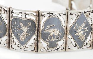 Horoszkópos ezüst (Ag) karkötő, jelzett, bruttó: 27g, díszdobozban