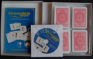 Kártyatrükkök könyve a Magic Center Hungary kiadásában, saját dobozában, 90 db kártyával és DVD-melléklettel