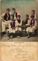 1905 Seoski sastanak / Croatian folklore, village meeting (EB)