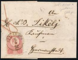 1872 Réznyomat 5kr levélen &quot;SZT. ÁGOTA&quot;