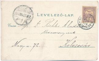 1900 Nagyrőce, Nagy-Rőcze, Gross-Rauschenbach, Velká Revúca; Murányi utca, Állami felső kereskedelmi...