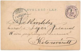 1899 (Vorläufer) Lánzsér, Lándzsér, Landsee (Sopronszentmárton); Plébánia, templom, iskola, várrom /...