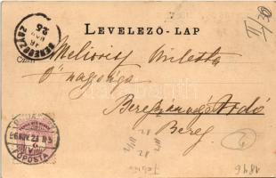 1896 (Vorläufer!!!) Budapest, Lánchíd, látkép a Hotel Bristol szállodából