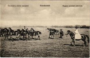 1916 Bugac (Kecskemét), Bugacz pusztai csikósok, magyar folklór. Fekete Gyula kiadása (EK)