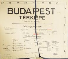 1950 Budapest térképe. 1: 25.000. Bp., Honvéd Sajtó és Lapkiadó Vállalat, (Offset-ny.), vászonra kasírozva, sérüléssel, 147x114 cm.