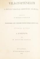 Képes világtörténelem I-VIII. kötet. Bp.,1879-1884-én., Méhner Vilmos. Kiadói aranyozott félbőr-köté...