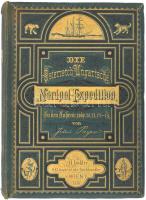 Julius Payer: Die österreichisch-ungarische Nordpol-Expedition in den Jahren 1872-1874, nebst einer Skizze der zweiten deutschen Nordpol-Expedition 1869-1870 und der Polar-Expedition von 1871 von - -. Wien, 1876., Alfred Hölder, CVI+2+ 696 p. + 3 (kihajtható térképek) t. Német nyelven. Rendkívül gazdag fekete-fehér egészoldalas és szövegközti fekete-fehér képanyaggal, és 3 kihajtható térképpel illusztrált. Kiadói dúsan aranyozott zöld egészvászon díszkötésben, festett - márványozott lapélekkel, kopott, foltos borítóval.