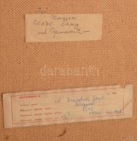 id. Benedek Jenő (1906-1987): Zagyva. Olaj, farost, jelzett. Hátoldalán Képcsarnok Vállalat címkéjév...