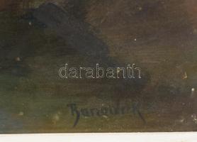 id. Benedek Jenő (1906-1987): Zagyva. Olaj, farost, jelzett. Hátoldalán Képcsarnok Vállalat címkéjév...