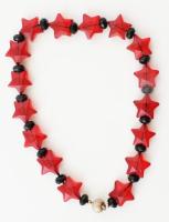 Piros-fekete üveg nyakék