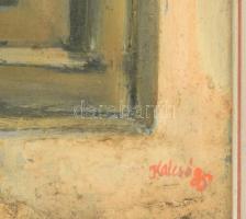 Kalcsó József (1952-): Orgonák. Olaj, farost, jelzett, fakeretben, 80×60 cm