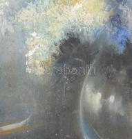 Kalcsó József (1952-): Orgonák. Olaj, farost, jelzett, fakeretben, 80×60 cm