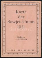 1951 Die Sklavenprovinzen der Sowjetunion / A Szovjetunió gulágjainak térképe, 1 : 30.000.000, 26x42,5 cm