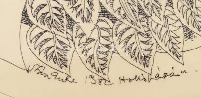 Szász Endre (1926-2003): A nő, 1982. Tus, hártyapapír, jelzett, paszpartuban, hátoldalán Képcsarnok ...