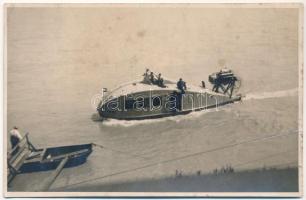 K.u.K. Kriegsmarine Lagunenflottille (?) Motorboot / Első világháborús osztrák-magyar haditengerészeti kísérleti motorcsónak / WWI Austro-Hungarian Navy experimental motor boat. photo (fl)