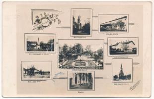 1942 Érmihályfalva, Valea lui Mihai; Református és római katolikus templom, Közraktár, Villanytelep és malom, Országzászló, községháza, posta, vasútállomás. Foto Feldmann / churches, Hungarian flag, town hall, post office, railway station, public warehouse, power plant and mill. photo (fl)