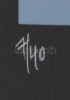 Hervé, Rodolf (1957-2000): Eiffel-torony pirosban és kékben. Szitanyomat, papír, jelzett, számozott ...