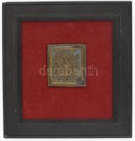 cca 1850, Minden fájdalmasok öröme ortodox orosz ikontábla. orosz, réz, zománcozás maradékával, felt...