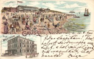 Norderney with Villa Westend and the seaside litho (EK)