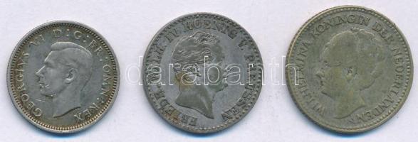 Vegyes: Német államok / Poroszország 1848A 2 1/2gr Ag IV. Frigyes Vilmos + Hollandia 1929. 1/2G Ag Vilma + Nagy-Britannia 1937. 6p Ag VI. György T:VF,F patina Mixed: German states / Prussia 1848A 2 1/2 Groschen Ag Friedrich Wilhelm IV + Nertherlands 1929. 1/2G Ag Wilhelmina + United Kingdom 1937. 6 Pence Ag George VI C:VF,F patina