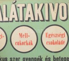 Malátakivonat - dietetikus szer gyengék és betegek számára, papír reklámtábla, fa keretben, 23,5×42 ...