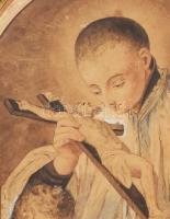 Jelzés nélkül, feltehetően XVIII. sz. második fele-XIX. sz. első fele: Gonzaga Szent Alajos puttóval...