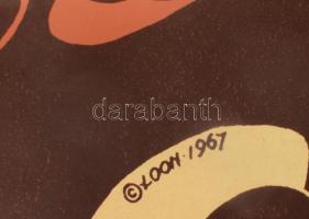 1967 Frank Zappa (1940-1993) amerikai zenész plakát, gyűrődésekkel, 60×44 cm