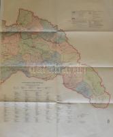 1942 Magyarország közigazgatási térképe, 1:500 000, két részből álló térkép a visszatért területekke...