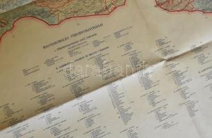 1942 Magyarország közigazgatási térképe, 1:500 000, két részből álló térkép a visszatért területekke...