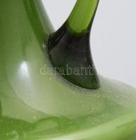 Murano kétrétegű kancsóváza. Hutaüveg, jelzés nélkül, hibátlan, m: 15,5 vm