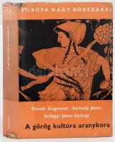 Ritoók Zsigmond-Sarkady János-Szilágyi János György: A görög kultúra aranykora. Homérostól Nagy Sándorig. Bp.,1968, Gondolat. Első kiadás. Fekete-fehér szövegközti képanyaggal illusztrált. Kiadói egészvászon-kötés, szakadt kiadói papír védőborítóban.