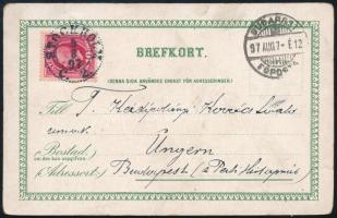 1897 Kézdi-Kovács László festőművész, a Pesti Hírlap műkritikusának küldött képeslap Stockholmból, a...