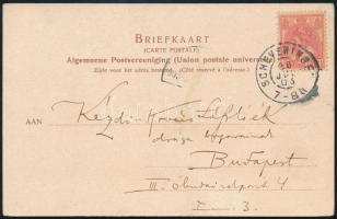 1903 Kézdi-Kovács László festőművész, műkritikus autográf sorai, gyerekeinek Scheveningenből küldött...