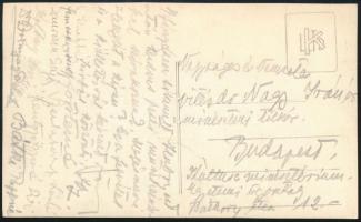 cca 1910 Nagy Iván (1893-1973) ügyvéd, politikus részére szóló képeslap, aláírásokkal, közte Laurisi...