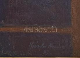 Kántor Andor (1901-1990): Csendélet ikonnal, 1963. Olaj, vászon, jjl: Kántor Andor 63. 70x90 cm. Hát...