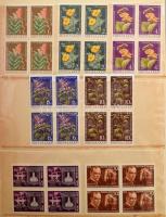 Szovjetunió 1967-1973 összefüggések, főleg négyes tömbök gyűjteménye, házi készítésű A4-es berakóban...