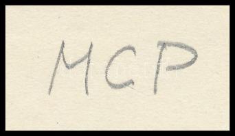 Molnár C. Pál (1894-1981): Anya gyermekével. Fametszet, papír, utólagos jelzéssel, 16,5×11 cm