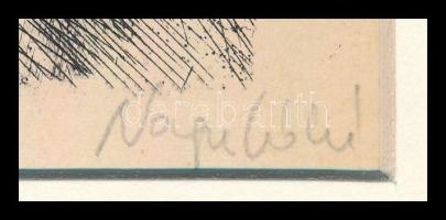 Nagy László (1925-1978): Szécsi Margit. Rézkarc, papír, utólagos jelzéssel, paszpartuban, 18×12 cm